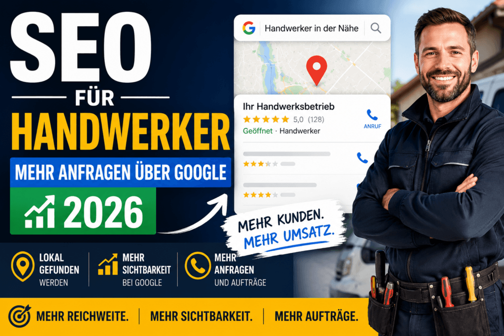 SEO für Handwerker mit besserer Google Sichtbarkeit, mehr Anfragen und mehr Kunden über Google Maps