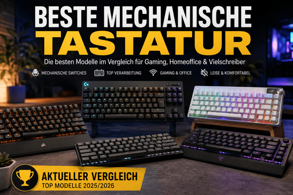 Beste mechanische Tastatur: Vergleich aktueller Modelle für Gaming, Homeoffice, Programmierer und Vielschreiber.