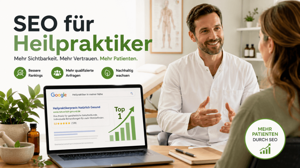 SEO für Heilpraktiker: Suchmaschinenoptimierung für mehr Sichtbarkeit und neue Patienten über Google.