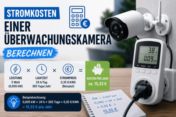 Stromkosten einer Überwachungskamera mit Strommessgerät und Beispielrechnung berechnen