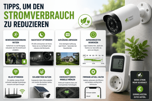 Tipps zur Reduzierung des Stromverbrauchs einer Überwachungskamera mit praktischen Energiesparmaßnahmen