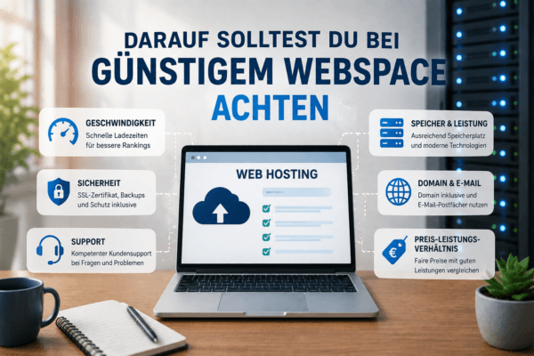 Darauf solltest du bei günstigem Webspace achten – Kaufberatung für Hosting, Geschwindigkeit und Sicherheit