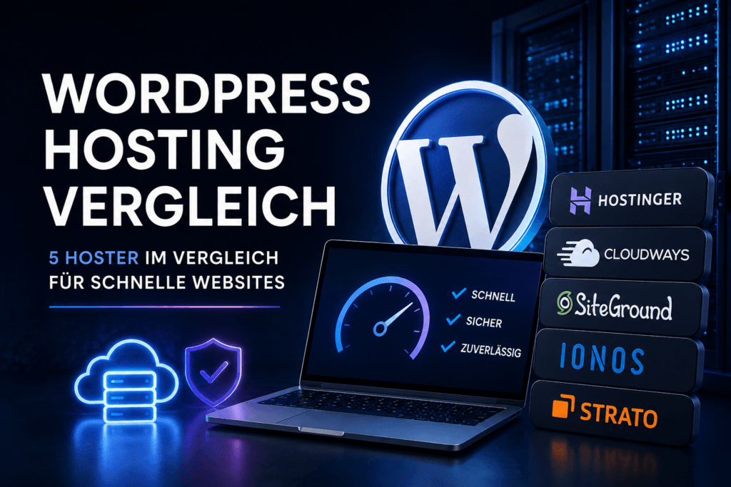 WordPress Hosting Vergleich mit Hostinger, Cloudways, SiteGround, IONOS und STRATO