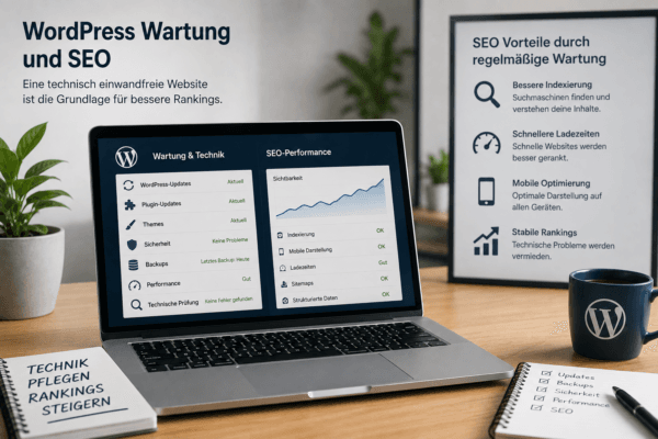WordPress Wartung und SEO mit Updates, Sicherheit, Performance und technischer Optimierung