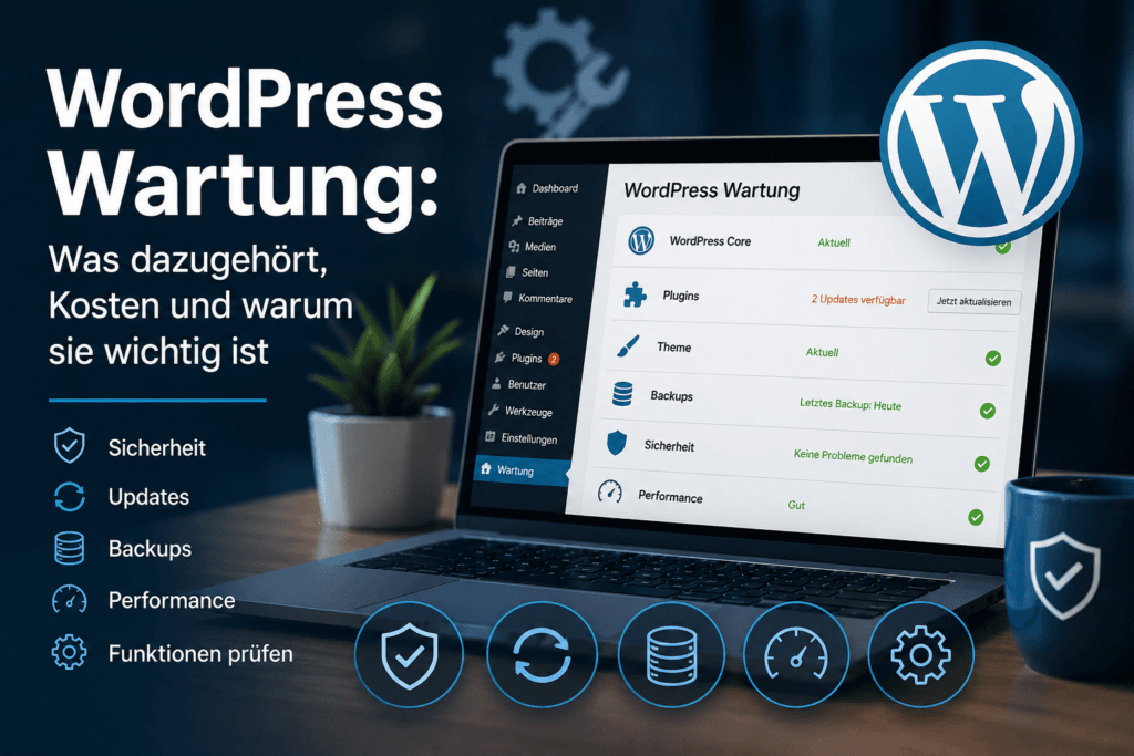 WordPress Wartung mit Updates, Backups, Sicherheit und Performance